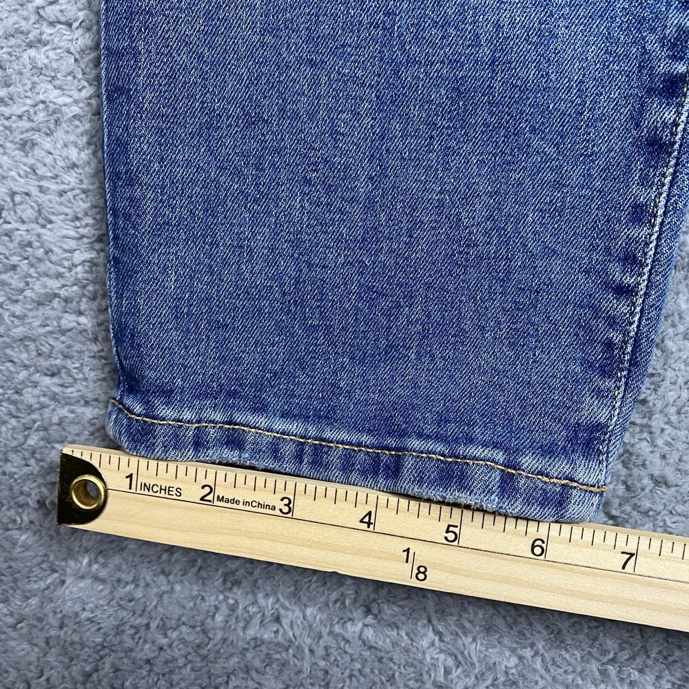 Old Navy Maternity Straight Full Panel Jeans Distressed Pants Size 12 Grunge NWT - Picture 8 of 12